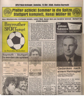 Übersicht Auswärtsprogramme Saison 1980/81